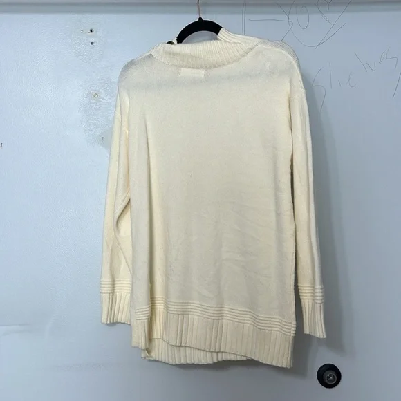 Anthropologie Margarita Tunic Sweater Cream Button S - Picture 5 of 7